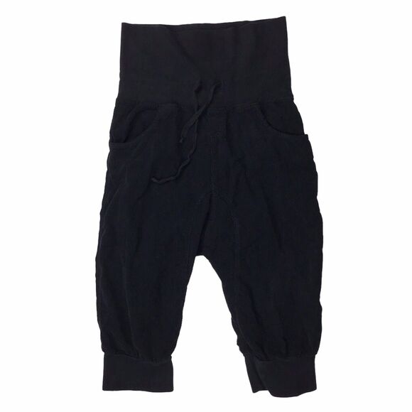 Bsk Life Pants - BSK Cotton Womens Joggers Black Stretch Waist Drawstring Pockets Cropped 4US/8UK